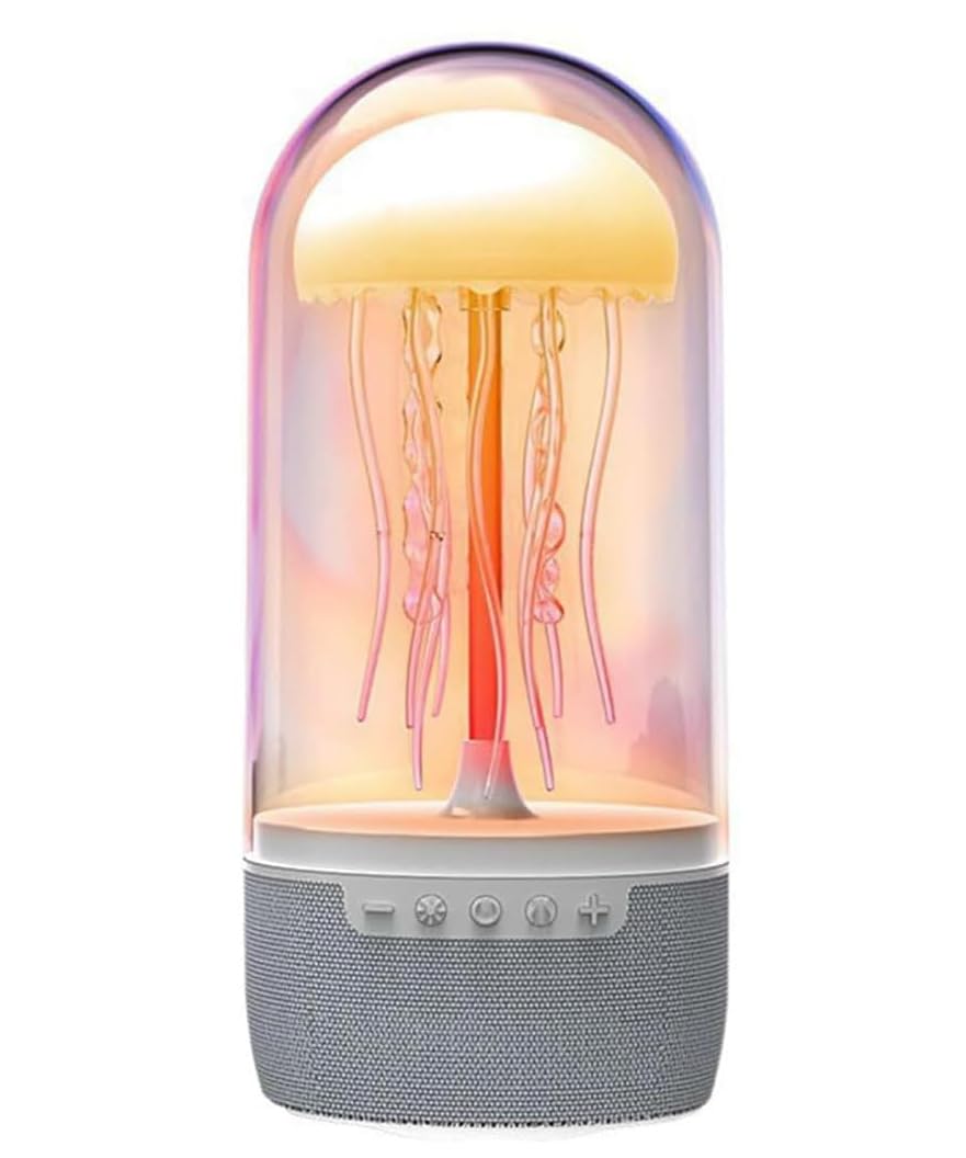 Jellyfish Lamp, Voice Control Jellyfish Lamp with Dancing Legs, RGB Gradient Jellyfish Bedside Lamp, Rechargeable Jellyfish Table Lamp with Touch Sensor, Christmas Gifts (Hanging + Base)